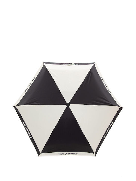 Karl Lagerfeld Ομπρέλα Βροχής Σπαστή Λευκή