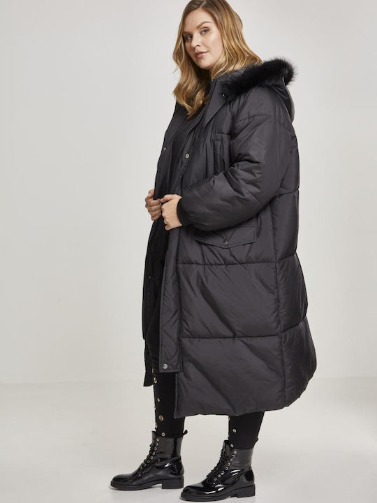 Urban Classics Women's Short Puffer Jacket for Winter Black