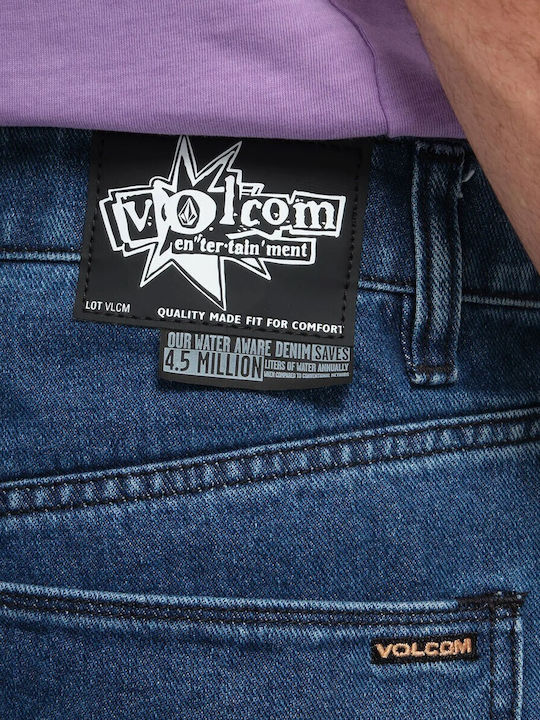 Men's Jeans Pants with Loose Tapered Fit Blue
