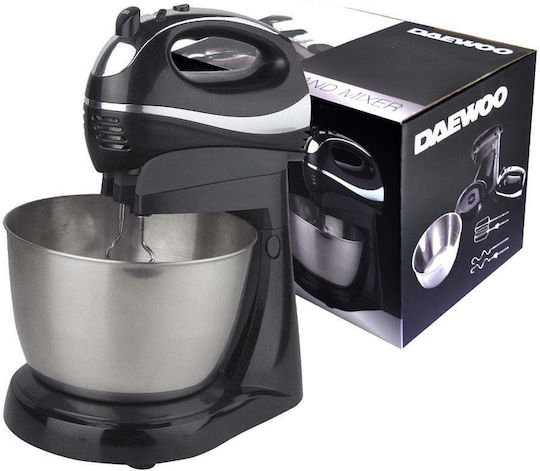 Daewoo Μίξερ με Inox Κάδο Μαύρο 300W