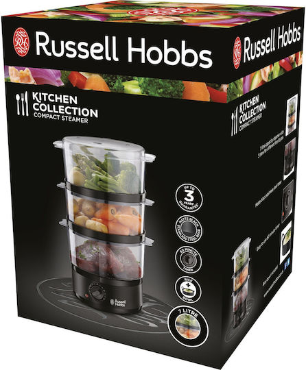 Russell Hobbs Compact Steamer 26530 Dampfgarer mit 3 Kochstufen 7Es