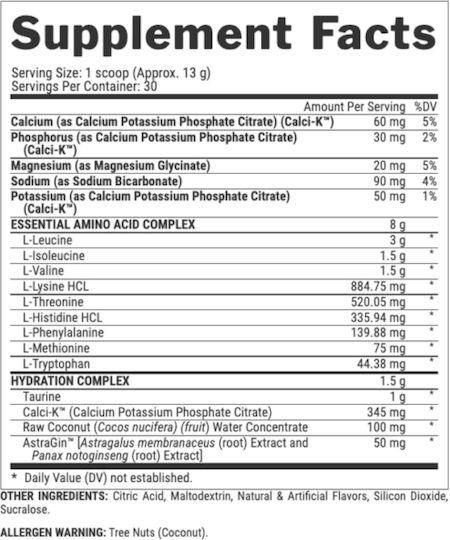 Nutrex EAA + Hydration Fuel Build 390гр Blueberry Lemonade