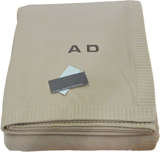 Manterol Casa Κουβέρτα Fleece Μονή 160x240εκ. Μπεζ