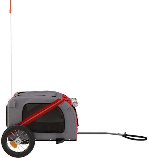 vidaXL Dog Carrying Red Stroller for 30kg Pets L124xW53xH53cm