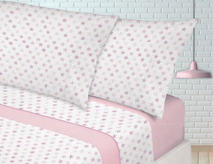 Manterol Casa Sheet Set Single with Elastic Band from Cotton & Polyester Sky Blue 150x200cm