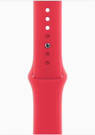 Apple Apple Watch Series 9 Cellular Aluminium 41mm Wasserdicht mit eSIM und Herzfrequenzmesser ((PRODUCT)RED Sportarmband (S/M) - S/M)
