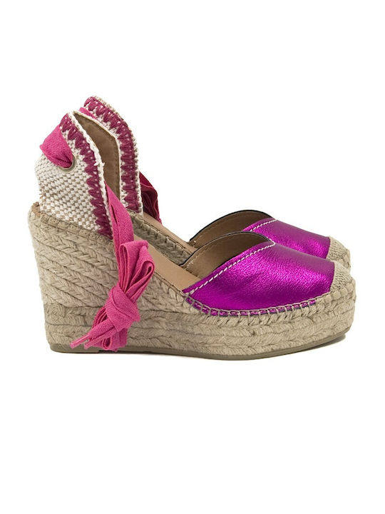 Wall Street Damenplattformen im Espadrilles-Stil Rosa