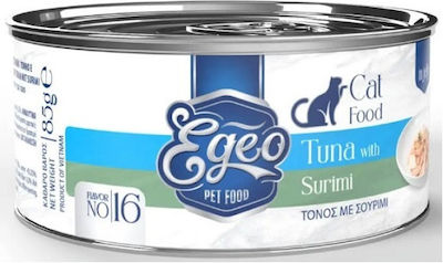 Egeo Pet Food Υγρή Τροφή για Ενήλικες Γάτες με Τόνο 85gr