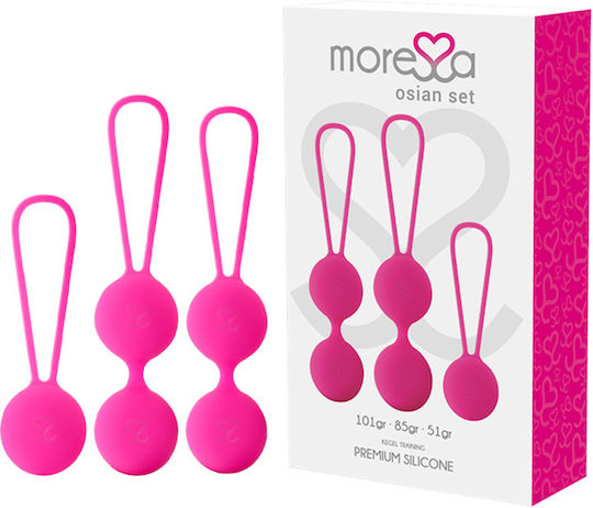 Amoressa Osian Set Premium Silicone Κολπικές Μπάλες Ροζ