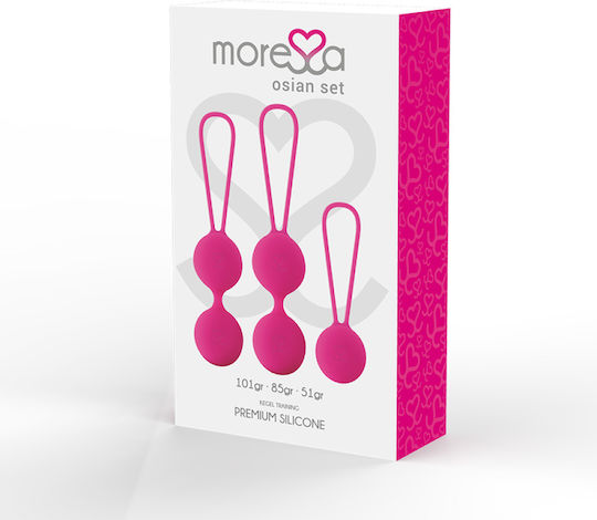 Amoressa Osian Set Premium Silicone Κολπικές Μπάλες Ροζ