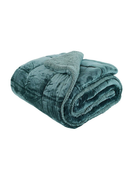 SB Home Κουβερτοπάπλωμα Υπέρδιπλο 220x240εκ. Petrol 550 GSM