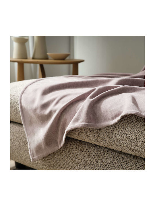 Gofis Home Luna Sesselüberwurf 2 Seiten Samtig 180x180cm Grau Mauve