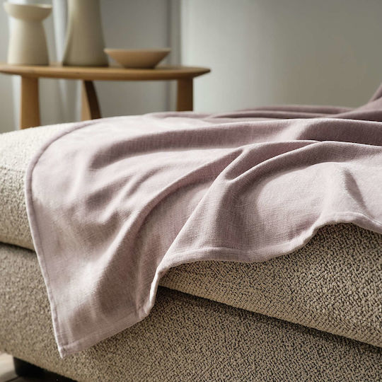 Gofis Home Luna Фотьойл Throw 2 Страни Кадифе 180x180см Сив Мауve