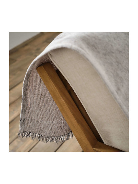 Gofis Home Valkyrie Ριχτάρι Πολυθρόνας Chenille 180x180εκ. elephant grey