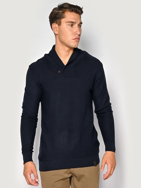 Brokers Jeans Herren Langarm-Pullover Marineblau