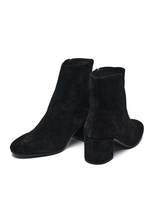 Wildleder Stiefeletten Damen Schwarz