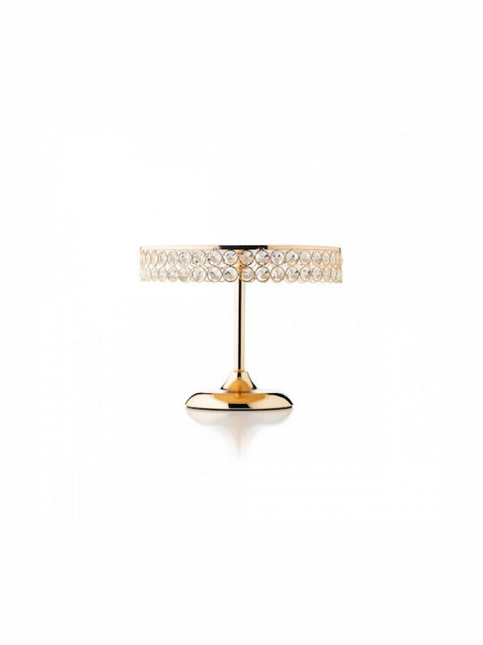 Palma Emporio Gold Metallic Pedestal Cake Stand with Lid 30x23.5cm