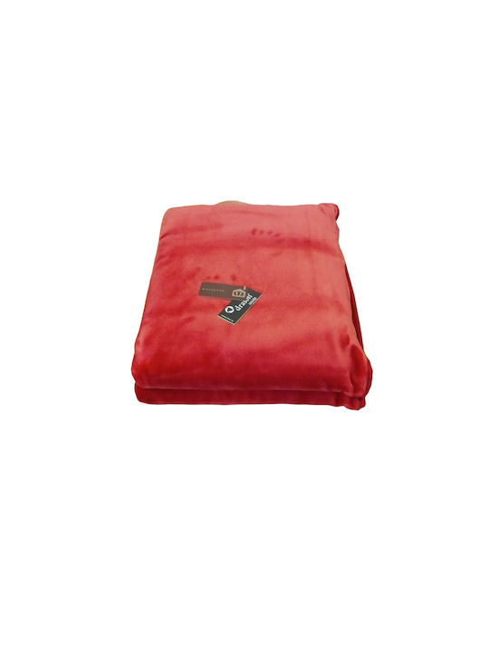 Manterol Casa Polo Farbe Samtige Übergröße Decke 220x240cm Koralle