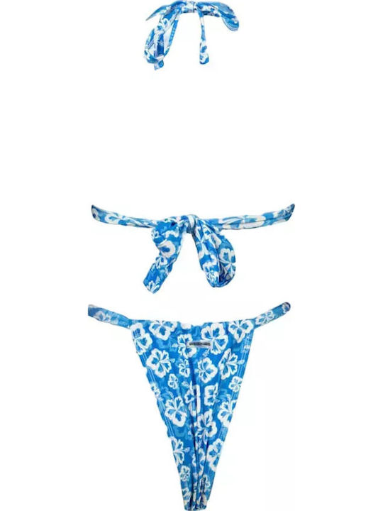 Set Bikini Dreieck Hellblau