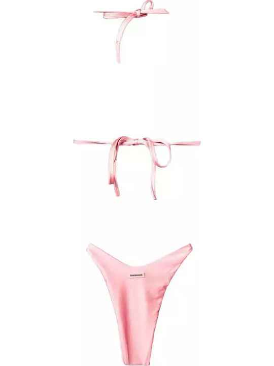 Set Bikini Triunghi Roz