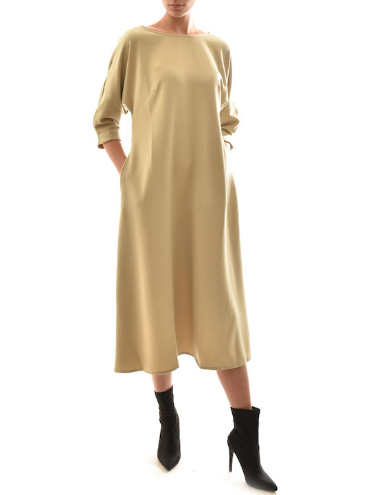 Summer Midi Dress for Wedding and Christening Green