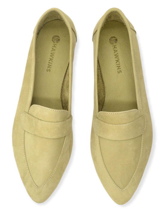 Hawkins Premium Leather Women's Moccasins in Khaki Color