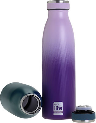 Ecolife Bottle Thermos Stainless Steel BPA Free Purple 500ml