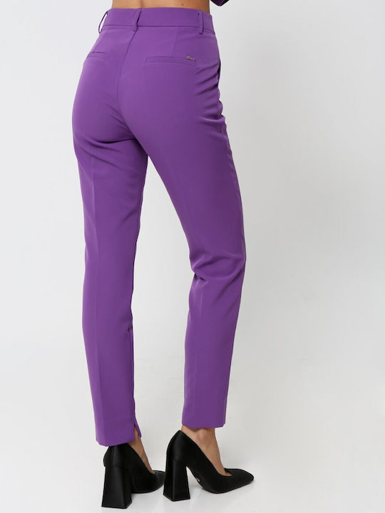 Tresor Women's Fabric Trousers Purple