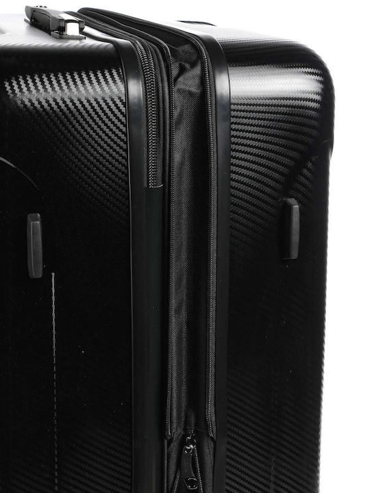 Guess Lustre2 Großer Reisekoffer Hartschalen Schwarz mit 4 Räder Höhe 69.8cm TWE68939880-BLA