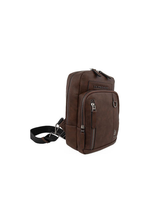 U.S. Polo Assn. Men's Leather Backpack Brown