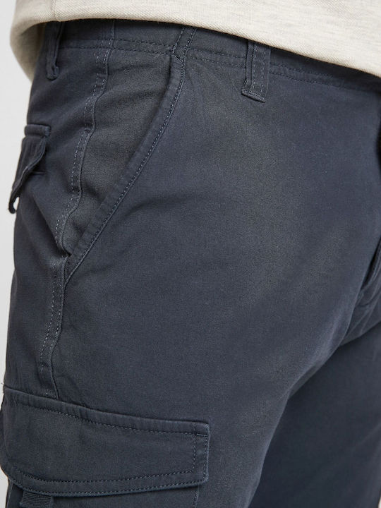 Hose Cargo Elastisch in Lockere Passform Blau