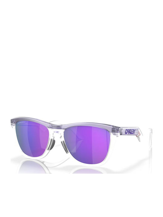 Oakley Frogskins Sunglasses Transparent with Acetate Frame & Purple Lens