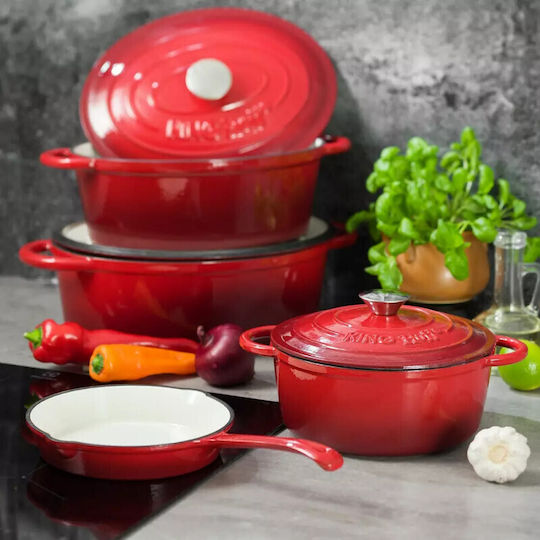KING Hoff Dutch Oven Oval Cast Iron 33x26cm 1pcs