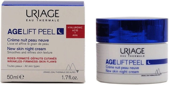 Uriage Age Lift Peel Cremă de Față de Noapte Anti-îmbătrânire și Imperfecțiuni cu Acid Hialuronic 50ml