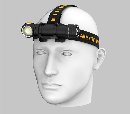 Armytek Pro Επαναφορτιζόμενος Φακός Κεφαλής LED IP68 με Μέγιστη Φωτεινότητα 3720lm Wizard C2