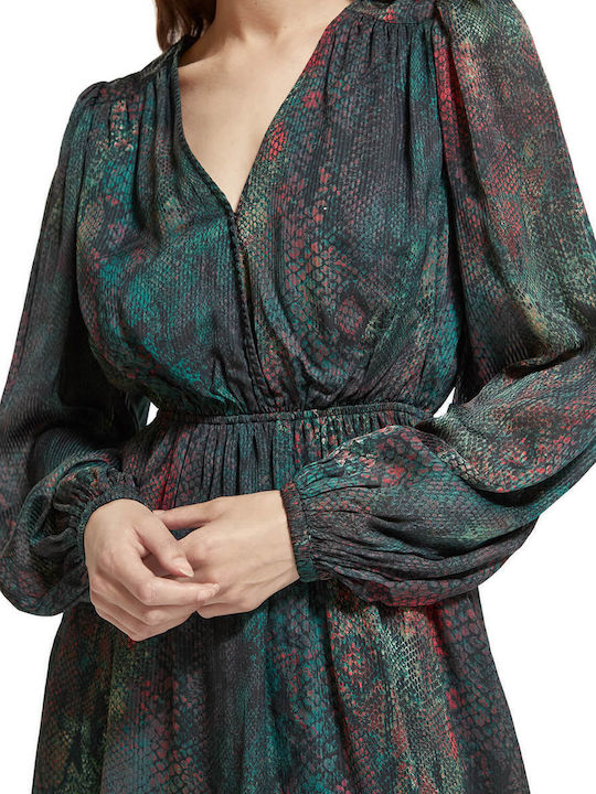 Mini Dress Wrap Animal Print