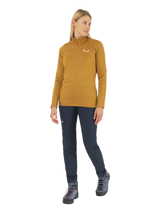 Salewa Women's Knitted Cardigan with Zipper Yellow