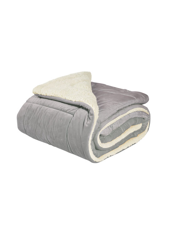 Das Home Κουβερτοπάπλωμα με Γέμιση Hollowfiber Υπέρδιπλο 220x240εκ. 1174 Γκρί 11 togs