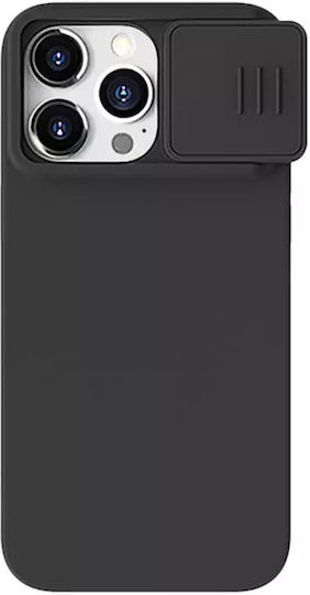 Nillkin Camshield Silky Umschlag Rückseite Silikon Schwarz (iPhone 15 Pro Max)
