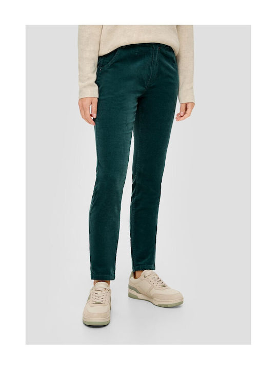 S.Oliver Women's Cotton Trousers Green