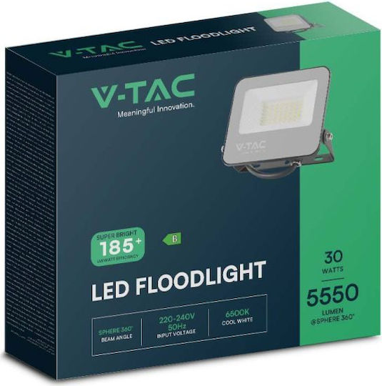V-TAC Wasserdicht LED Flutlicht 30W Kaltweiß 6500K IP65
