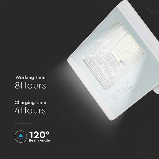 V-TAC Στεγανός Ηλιακός Προβολέας LED 12W Φυσικό Λευκό 4000K IP65