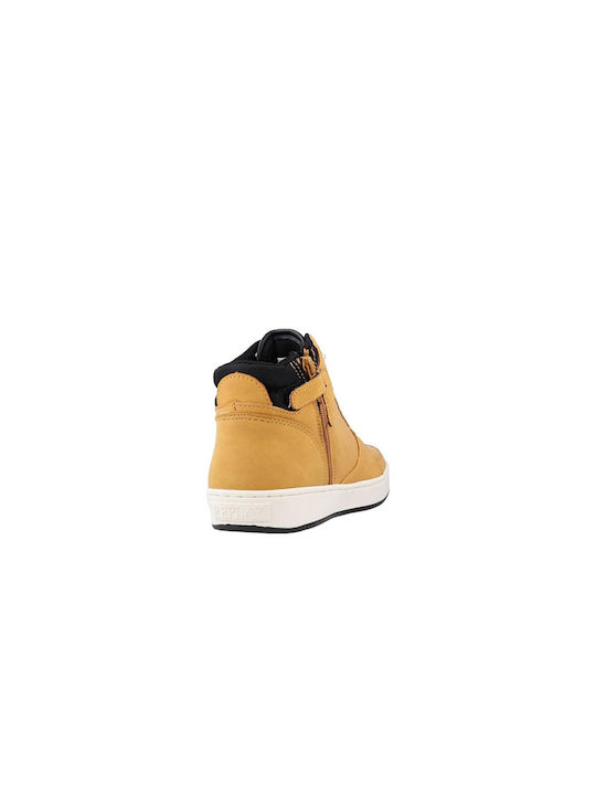 Replay Kids PU Leather Boots with Lace Yellow