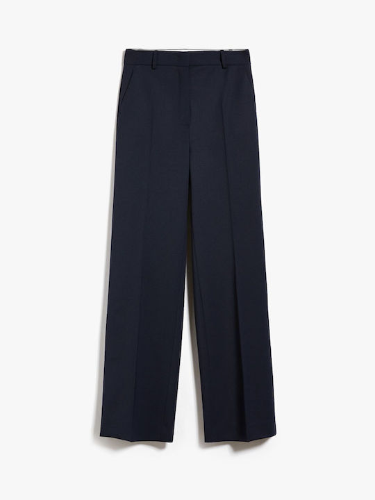 Women's Fabric Trousers Navy Blue