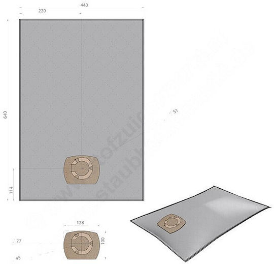 Unibags UN30 Microfiber Σακούλες Σκούπας 5τμχ Universal