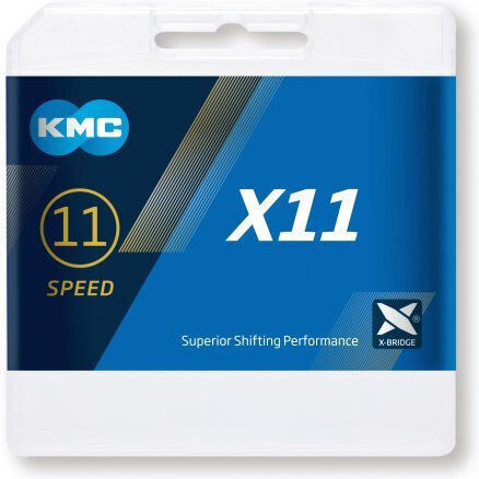 KMC Chain X11 Αλυσίδα Ποδηλάτου 11 Ταχυτήτων 118L Γκρι