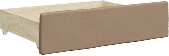 vidaXL Bed Drawer made of Wood with Wheels in Brown Color 67x50x16cm 2pcs