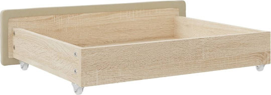 vidaXL Sertar de pat din Lemn cu Roți în Culoare Bej 67x50x16cm 2buc