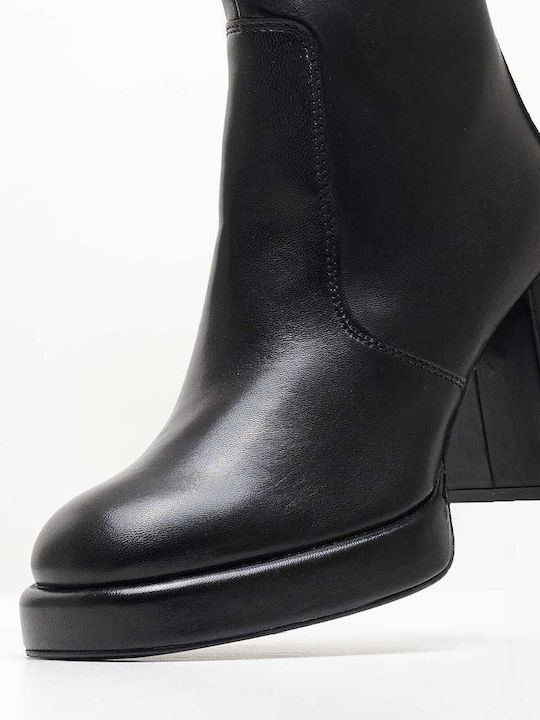 Dei Colli Leder Damen Knöchelstiefel Schwarz