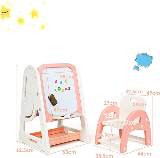 Costway Kids Magnetic Board 100x100x100cm